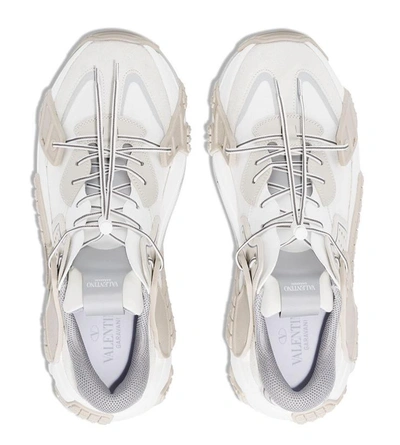 Shop Valentino Vltn Wod Ghiaccio Sneakers In White