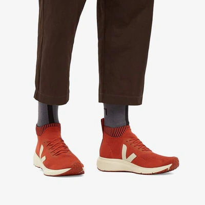 Shop Rick Owens X Veja Sock Runner Sneaker In Orange