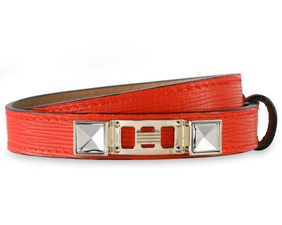 Shop Proenza Schouler Ps11 Fire Red Double Bracelet