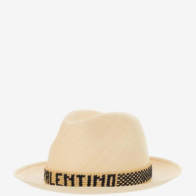 Shop Valentino Hats In Naturale Nero