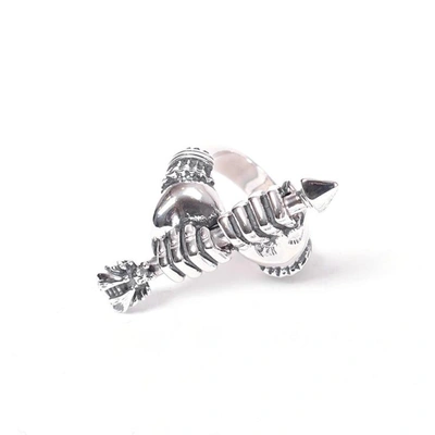 Shop Gucci Bijoux Hands Ring Whit Arrow Aureco Silver In Black