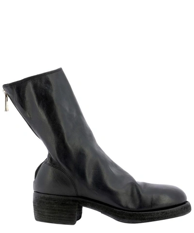 Shop Guidi Back Zip Ankle Boots In Black  