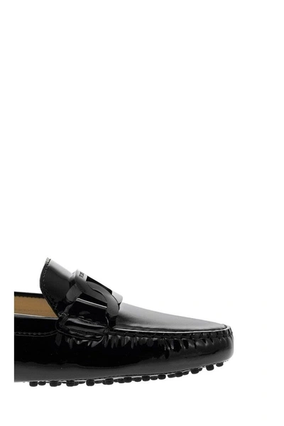 Shop Tod's Gommino Moccasin In Patent Leather In Black