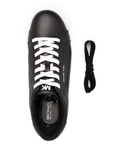 Shop Michael Kors Keating Low Top Sneakers In Black