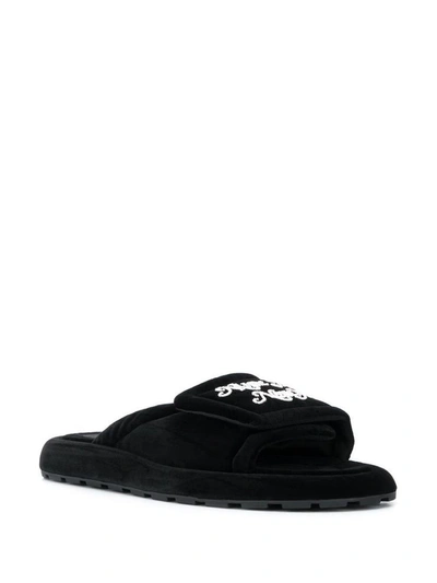 Shop Marc Jacobs Logo Stitched Sandals In Black