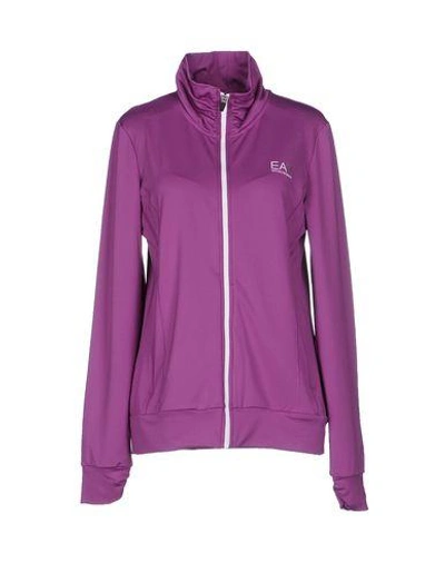 Shop Ea7 Sweatshirt In Purple