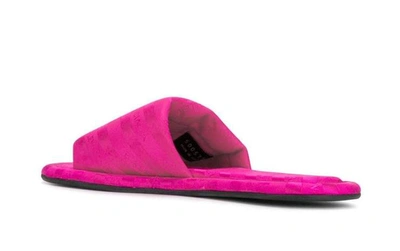 Shop Balenciaga Hotel Logo Slides Sandals In Pink