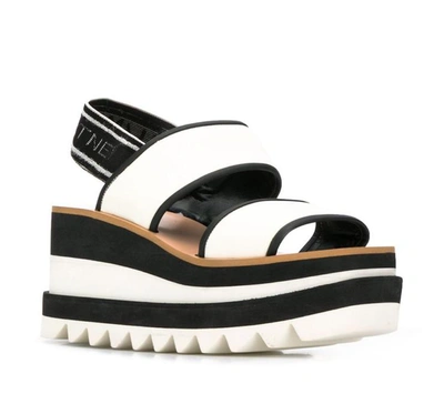 Shop Stella Mccartney Sneak Elyse Logo Sandals In White