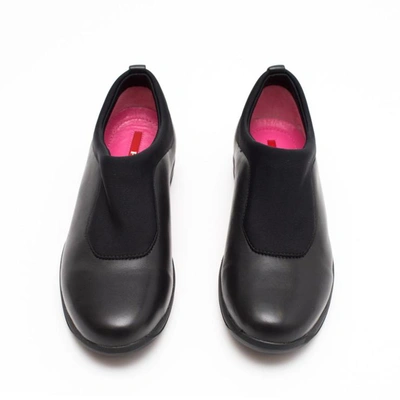 Shop Prada Loafer In Nero+giallo