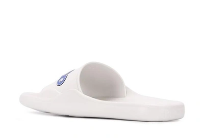 Shop Kenzo Kombo Pool Mule Logo Slides Sandals In White