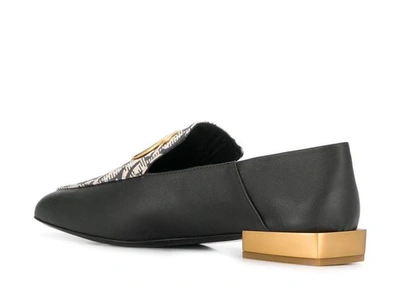 Shop Ferragamo Salvatore  Lana Gancini Mirrored-heel Loafers In Black