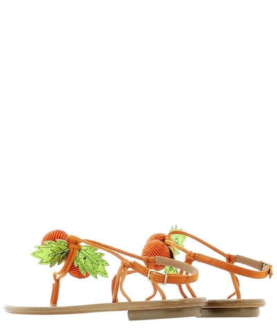 Shop Aquazzura "arancina" Sandals In Orange