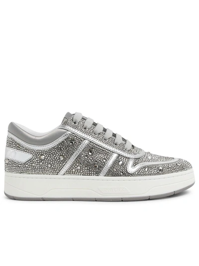 Shop Jimmy Choo Silver Hawaii Sneakers