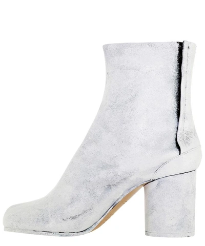 Shop Maison Margiela "tabi" Ankle Boots In White