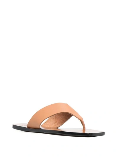 Shop Atp Atelier Sandals Leather Brown