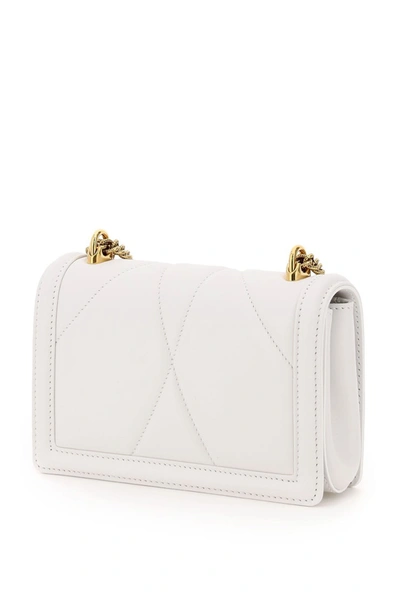 Shop Dolce & Gabbana Devotion Crossbody Mini Bag In Bianco Ottico