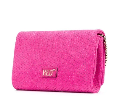 Shop Red Valentino Sandie Rhinestone Shoulder Bag In Pink