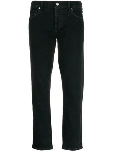 Shop Citizens Of Humanity Slim Fit Cropped Jeans In Sky
