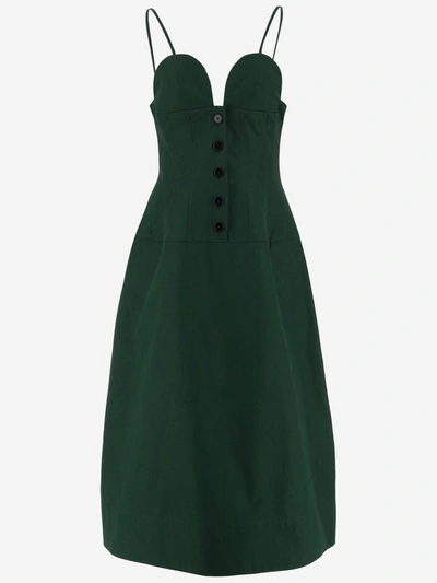 Shop Jil Sander Dresses In Verde