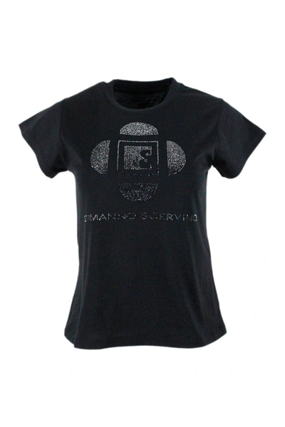 Shop Ermanno Scervino T-shirts And Polos Black