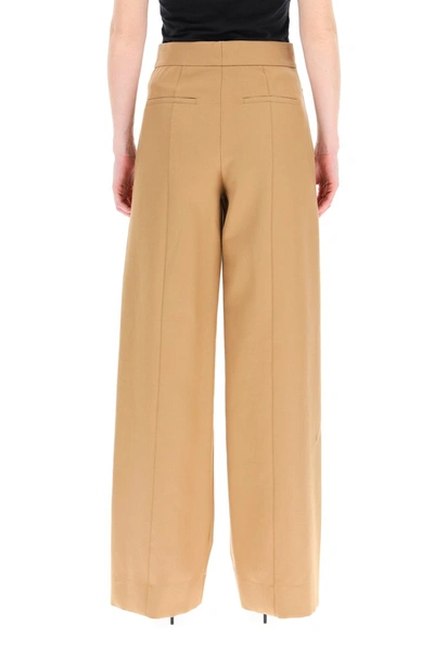 Shop Burberry Sailor Trousers With Buttons In Camel