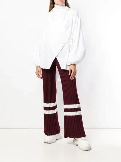 Shop Golden Goose Stripe Trim Trousers In Yellow