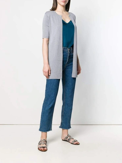 Shop Sottomettimi Short-sleeved Cardigan In Grey