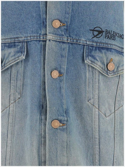 Shop Balenciaga Jackets In Medium Vintage Indig