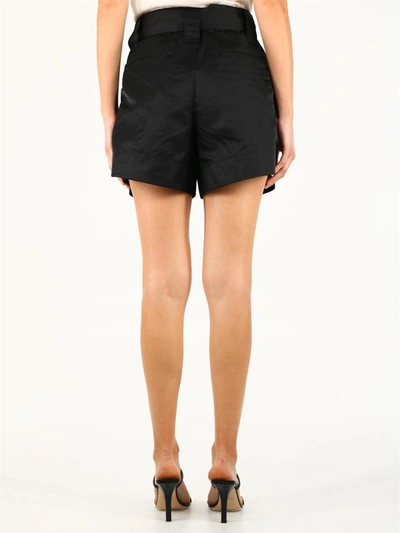 Shop Ganni Black Nylon Shorts