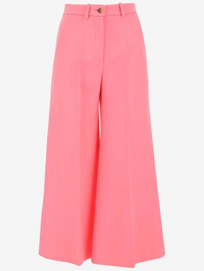 Shop Valentino Trousers In Rosa