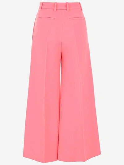 Shop Valentino Trousers In Rosa