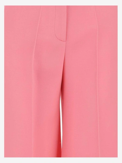 Shop Valentino Trousers In Rosa