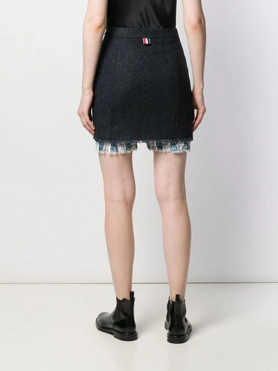Shop Thom Browne Layered Mini Skirt In Nero