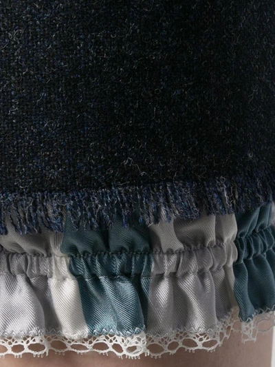 Shop Thom Browne Layered Mini Skirt In Nero