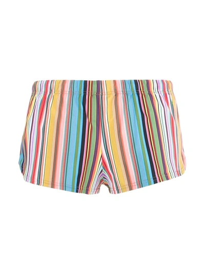 Shop Paul Smith Striped Drawstring Shorts In Printed