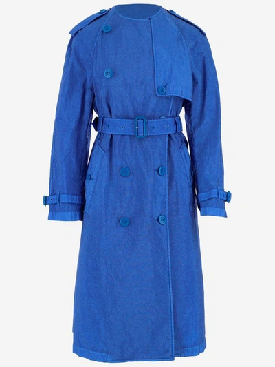 Shop Burberry Coats In Blu