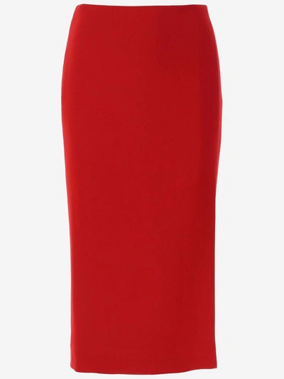 Shop Valentino Skirts In Rosso