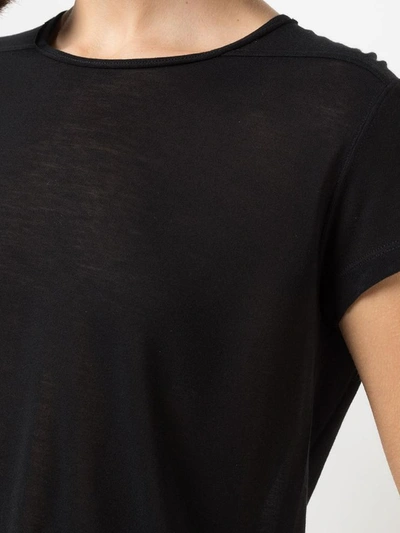 Shop Rick Owens Sheer Longline Level Tee T-shirt In Black