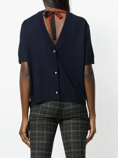 Shop Miu Miu Knitted Top In Blue