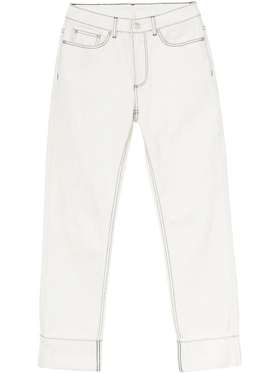 Shop Burberry Jeans White