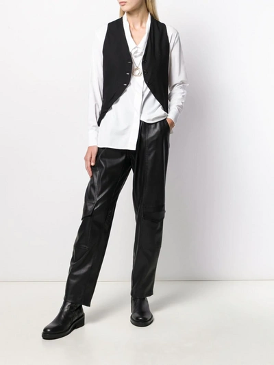 Shop Ann Demeulemeester Tie-waist Waistcoat In Black