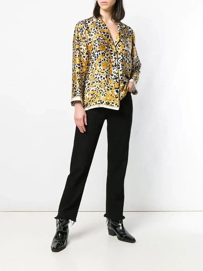 Shop P.a.r.o.s.h Parosh Flared Printed Shirt In Nero