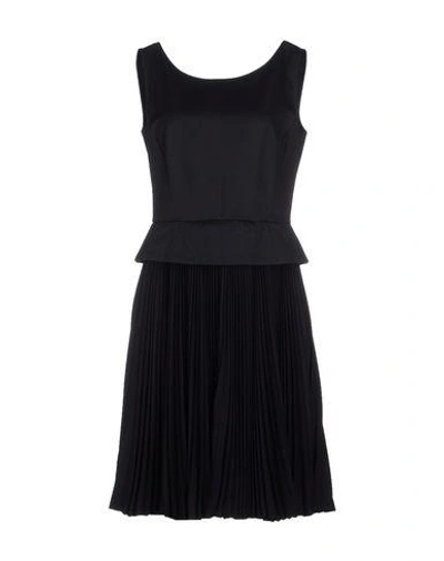 Shop Prada Knee-length Dress In Black