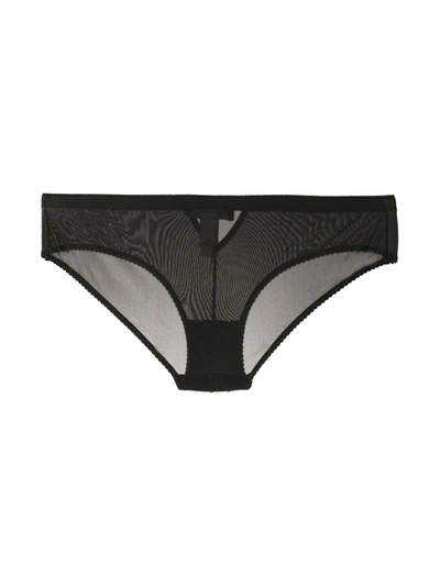 Shop Dolce & Gabbana Dolce&gabbana Sheer Briefs In Gold