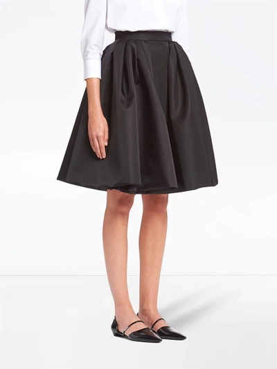 Shop Prada Re-nylon Gabardine Wide Skirt In Rosso