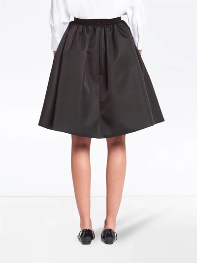Shop Prada Re-nylon Gabardine Wide Skirt In Rosso