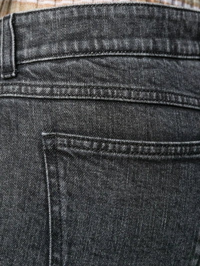Shop Stella Mccartney Logo-stripe Cropped Jeans In Nero