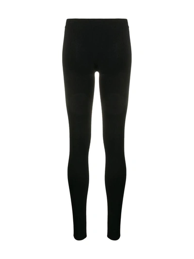 Shop Valentino Mid-rise Stretch Fit Leggings In Nero