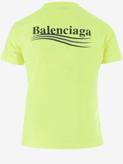 Shop Balenciaga T-shirts And Polos In Giallo