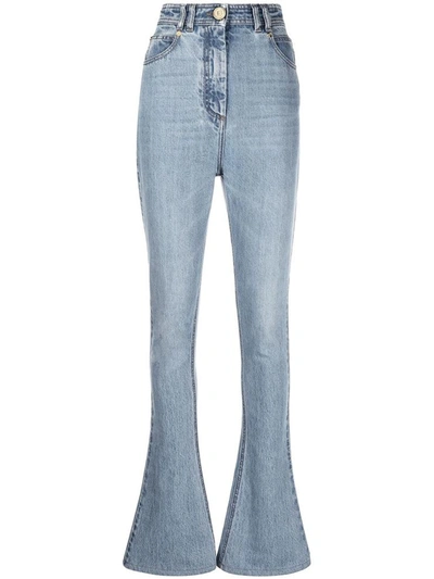 Shop Balmain Jeans Clear Blue